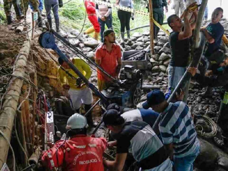 Colapsa mina ilegal en Colombia y deja 13 trabajadores muertos