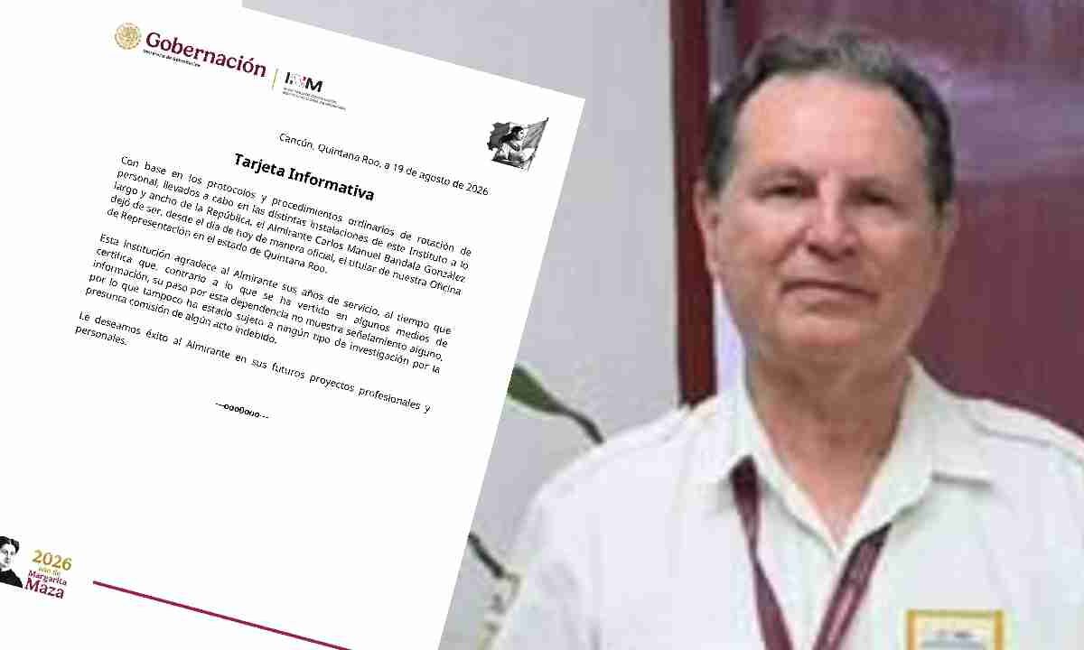 Descarta INM indagatoria contra ex delegado en Quintana Roo.