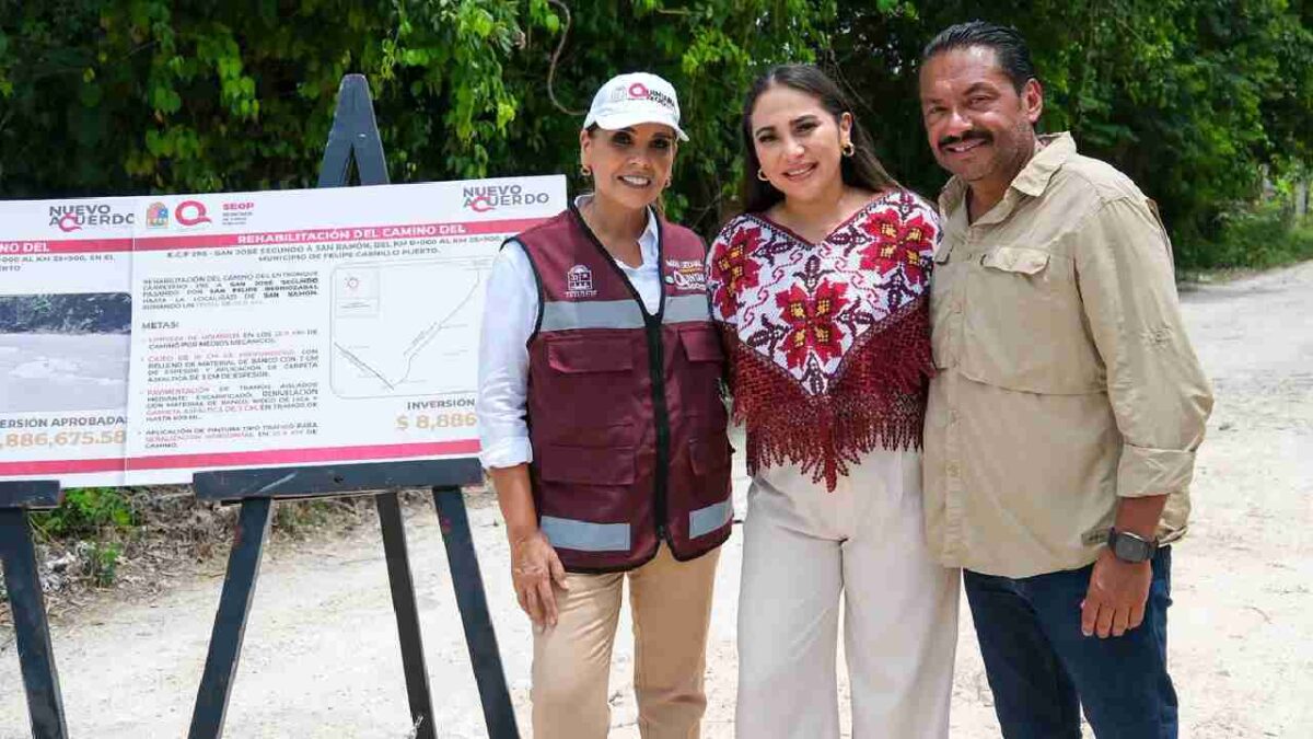 Obras que benefician a ciudadanos de Felipe Carrillo Puerto.