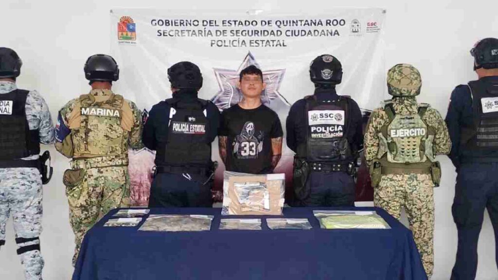 Cae con drogas en Cozumel.