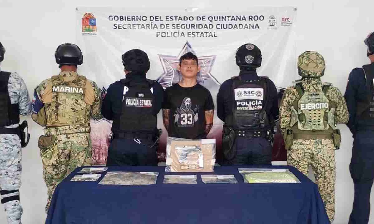 Cae con drogas en Cozumel.