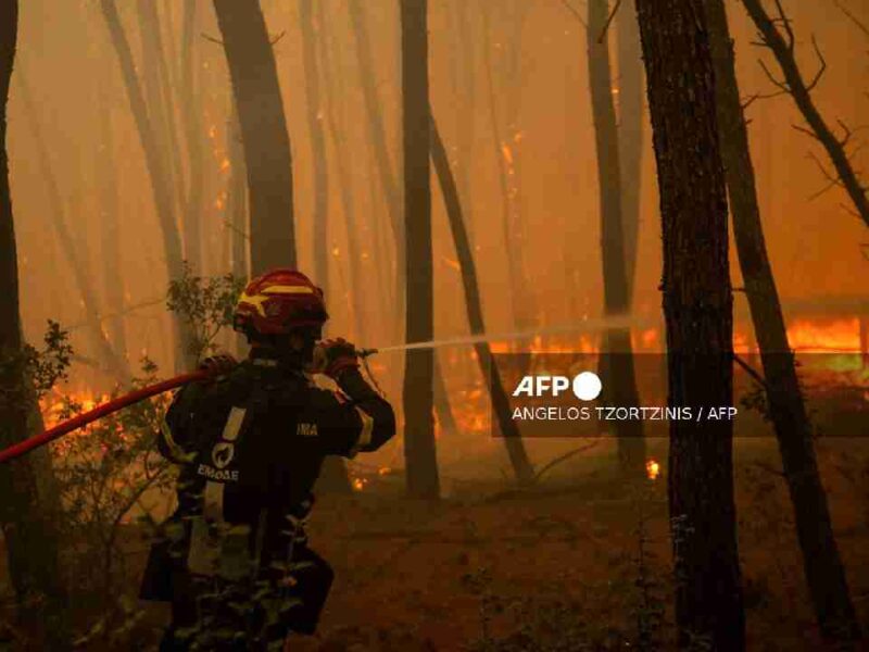 Grecia enfrenta una ola de incendios forestales con vientos de hasta 100 km por hora