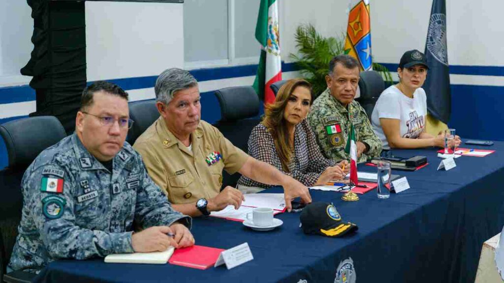 Mara Lezama y Estefanía Mercado evalúan la estrategia de seguridad y los resultados en Playa del Carmen