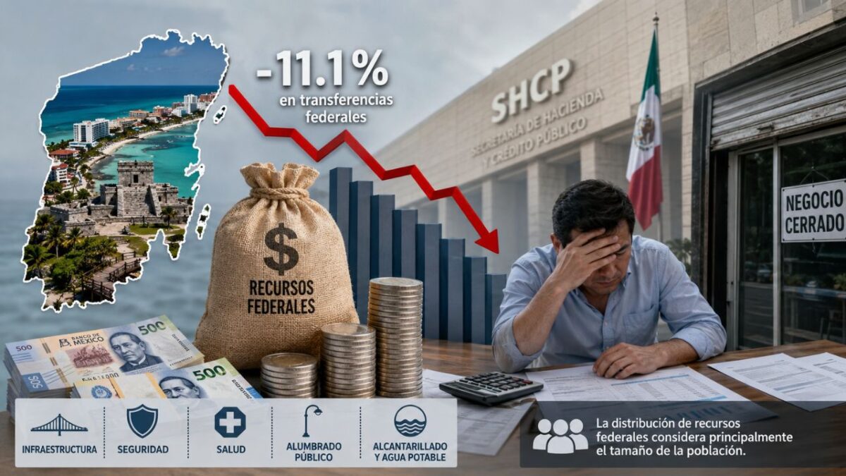 Quintana Roo sufre tijeretazo de 11.1% en recursos federales