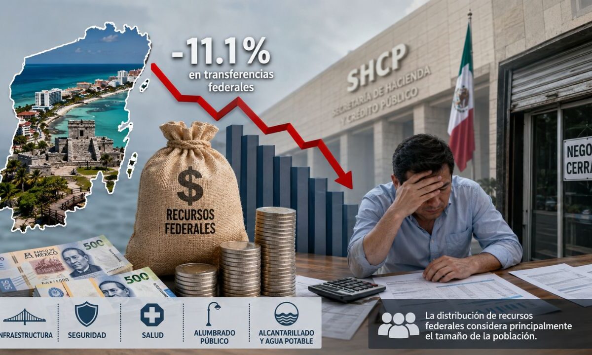 Quintana Roo sufre tijeretazo de 11.1% en recursos federales