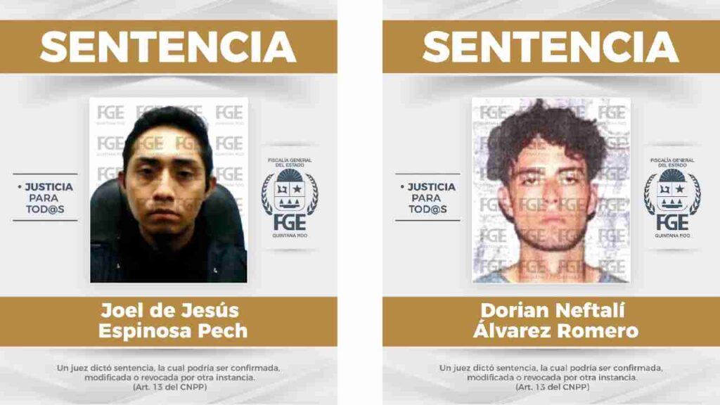 Sentencias en Quintana Roo por dos casos.