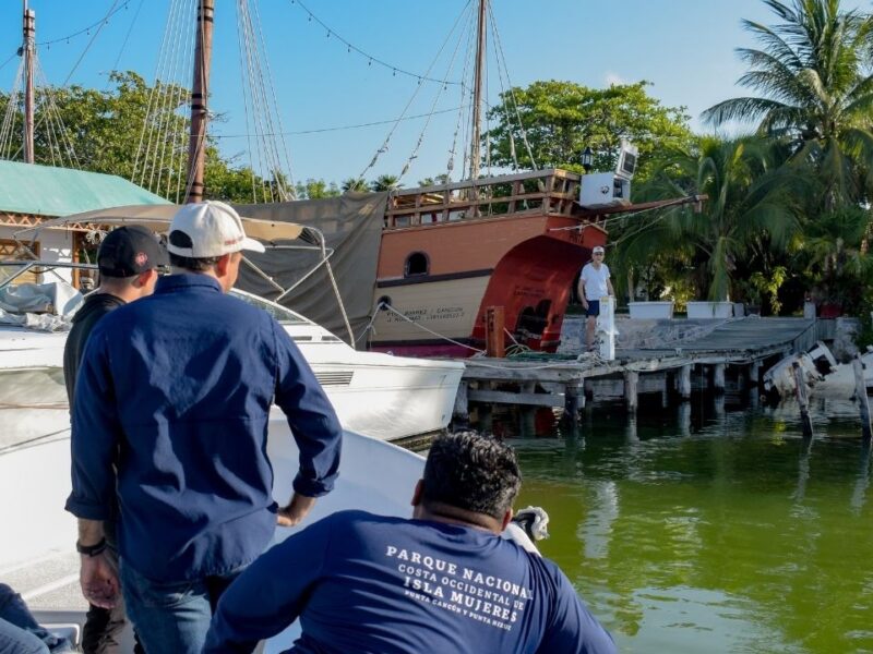 Retiro de embarcaciones en la Laguna Nichupté arranca este martes sin riesgo ambiental