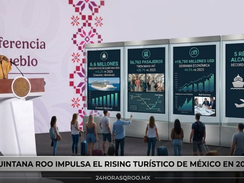 Cruceros y Tren Maya rompen marca: Quintana Roo, clave en la derrama de 18,780 millones de dólares de Sectur