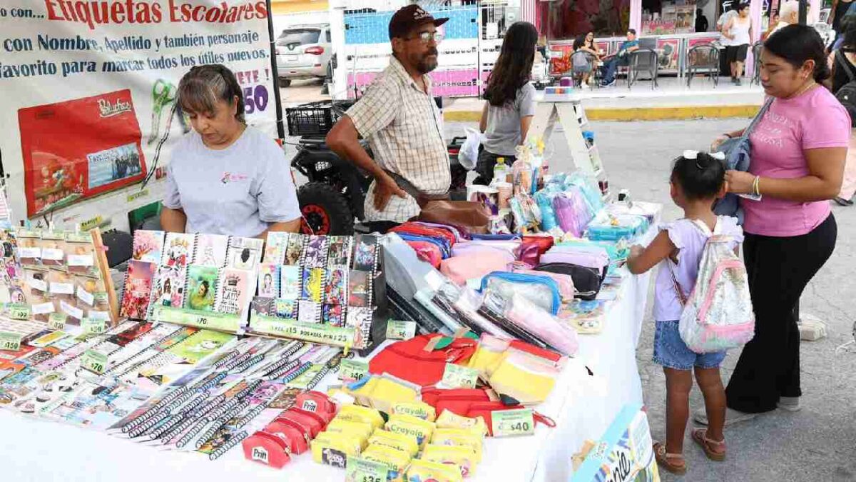 Venta de útiles escolares.