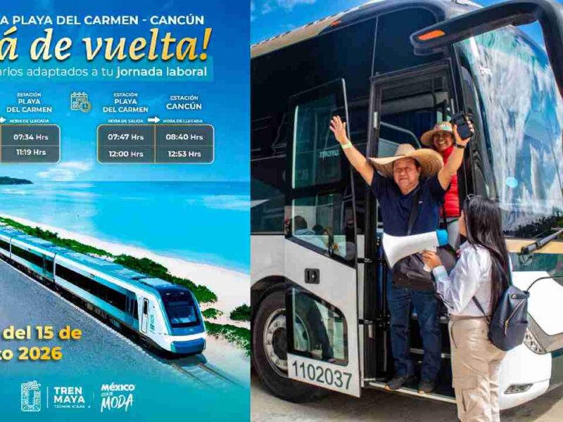 ¿Quieres viajar de Cancún a Playa del Carmen en el Tren Maya? Horas, rutas y toda la información