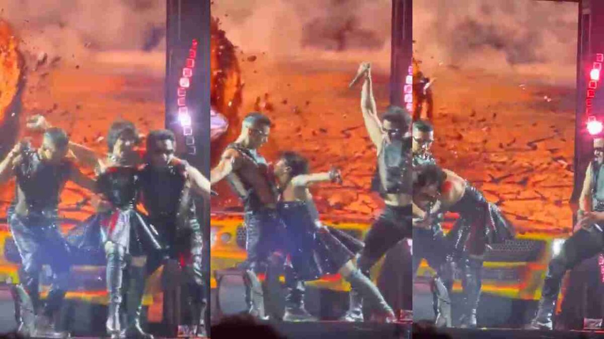 Alejandra Guzmán sufre lesión en pleno concierto.