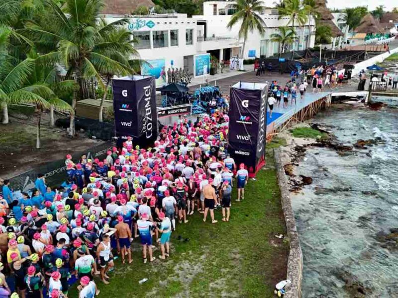Así fue el arranque desde Chankanaab, en Cozumel, de la edición número 15 de Ironman 70.3