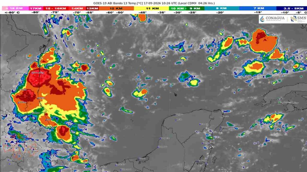 El clima será caluroso con lluvias.