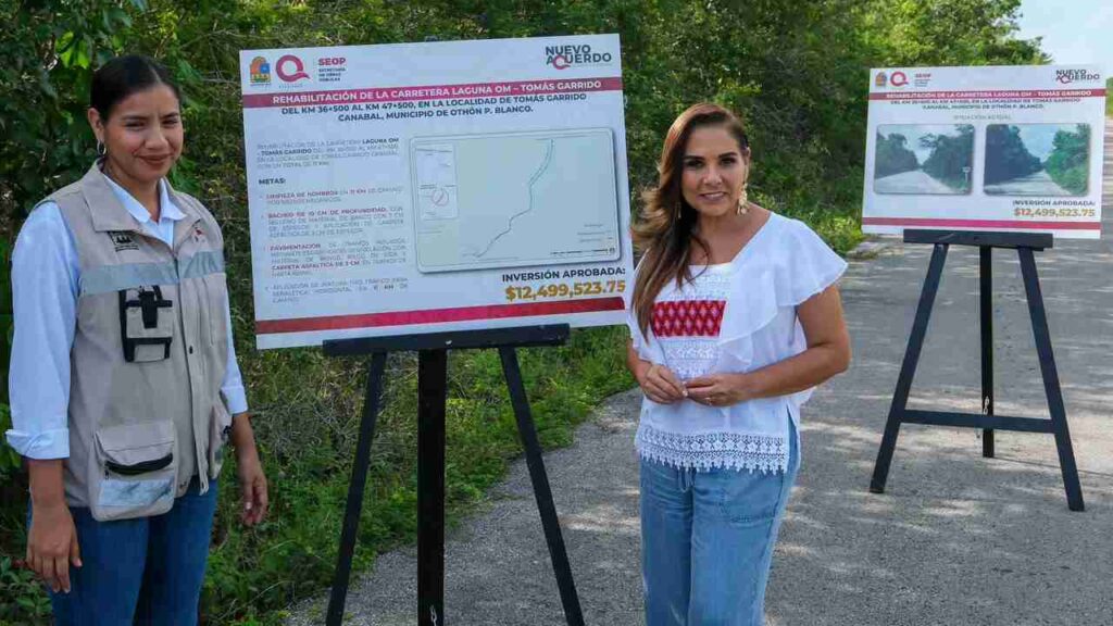 Mara Lezama anuncia obras en el sur: rehabilitarán carretera clave de Othón P. Blanco