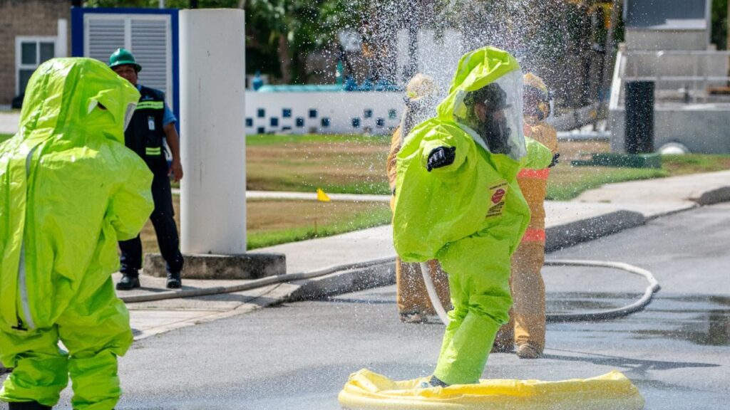 Aguakan realiza con éxito simulacro de emergencia por fuga de gas cloro en Cancún