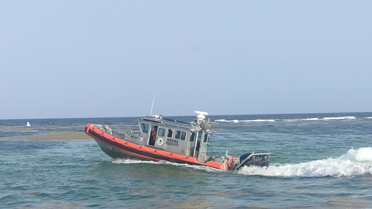 Profepa evalúa daños al arrecife por yate encallado Mahahual