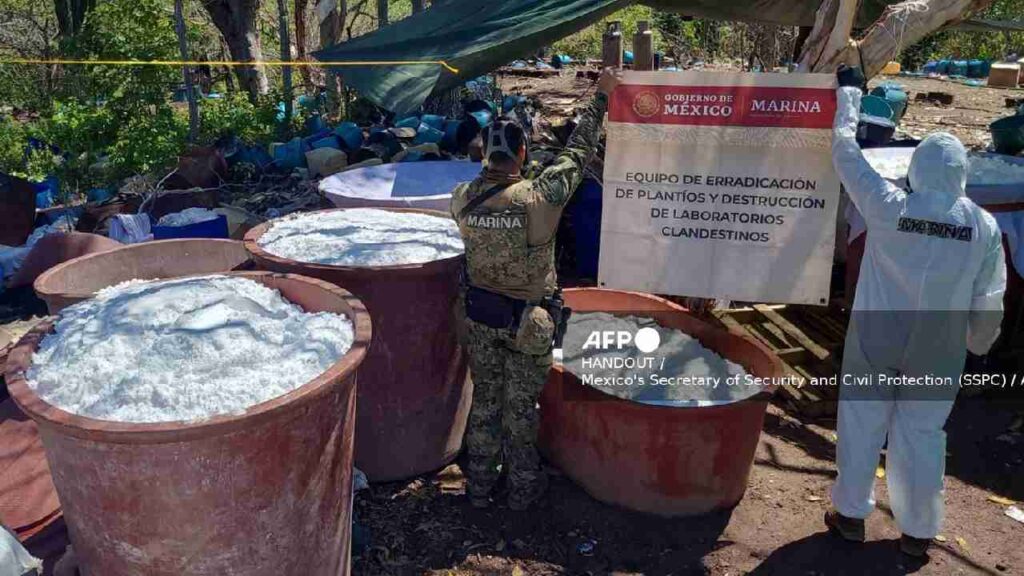 ¡Mega decomiso! Fuerzas federales incautan casi 17 toneladas de metanfetamina en Sinaloa (video)