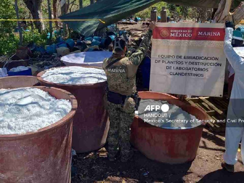 ¡Mega decomiso! Fuerzas federales incautan casi 17 toneladas de metanfetamina en Sinaloa (video)
